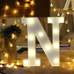 Alphabet N LED Marquee Light Sign for Birthday Party Family Wedding Decor Walls Hanging