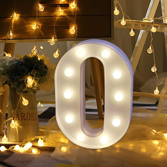 Alphabet O LED Marquee Light Sign for Birthday Party Family Wedding Decor Walls Hanging