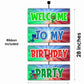 PJ Mask Theme Welcome Board Welcome to My Birthday Party Board for Door Party Hall Entrance Decoration Party Item for Indoor and Outdoor 2.3 feet
