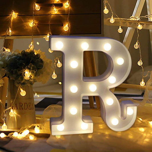 Alphabet R LED Marquee Light Sign for Birthday Party Family Wedding Decor Walls Hanging