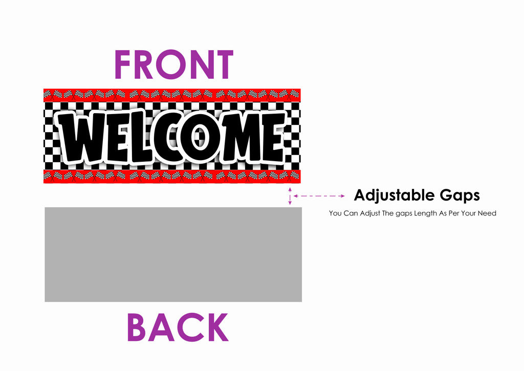Racing Theme Welcome Board Welcome to My Birthday Party Board for Door Party Hall Entrance Decoration Party Item for Indoor and Outdoor 2.3 feet