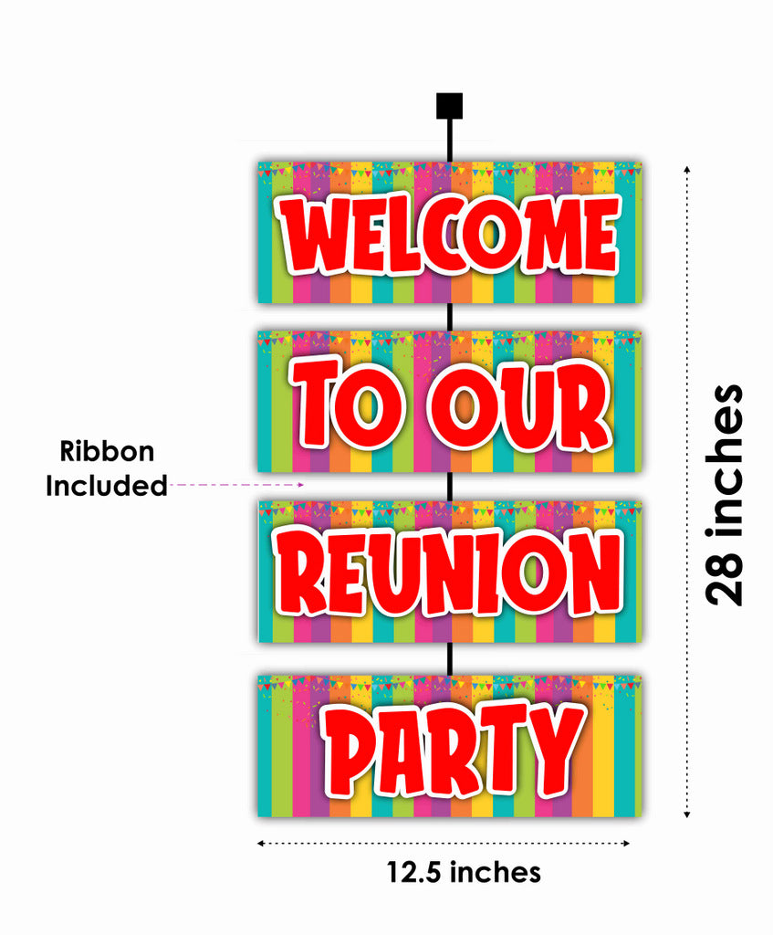 Reunion Welcome Board Welcome to Reunion Party Board for Door Party Hall Entrance Decoration Party Item for Indoor and Outdoor 2.3 feet