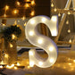 Alphabet S LED Marquee Light Sign for Birthday Party Family Wedding Decor Walls Hanging