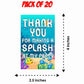 Ocean Underwater Theme Return Gifts Thank You Tags Thank u Cards for Gifts 20 Nos Cards and Glue Dots