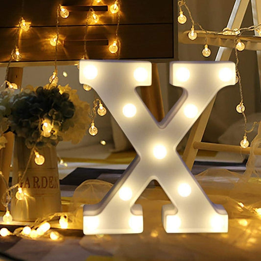Alphabet X LED Marquee Light Sign for Birthday Party Family Wedding Decor Walls Hanging