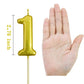 Number 9 Gold Birthday Candle – Gold Number Candle on Stick – Elegant Number Candles for Birthday Anniversary Wedding Party Pack of 1