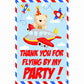 Aeroplane Theme Return Gifts Thank You Tags Thank u Cards for Gifts 20 Nos Cards and Glue Dots - Balloonistics
