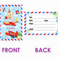 Aeroplane Theme Children's Birthday Party Invitations Cards with Envelopes  (Pack of 10)