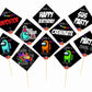 Among Us Birthday Photo Booth Party Props Theme Birthday Party Decoration, Birthday Photo Booth Party Item for Adults and Kids