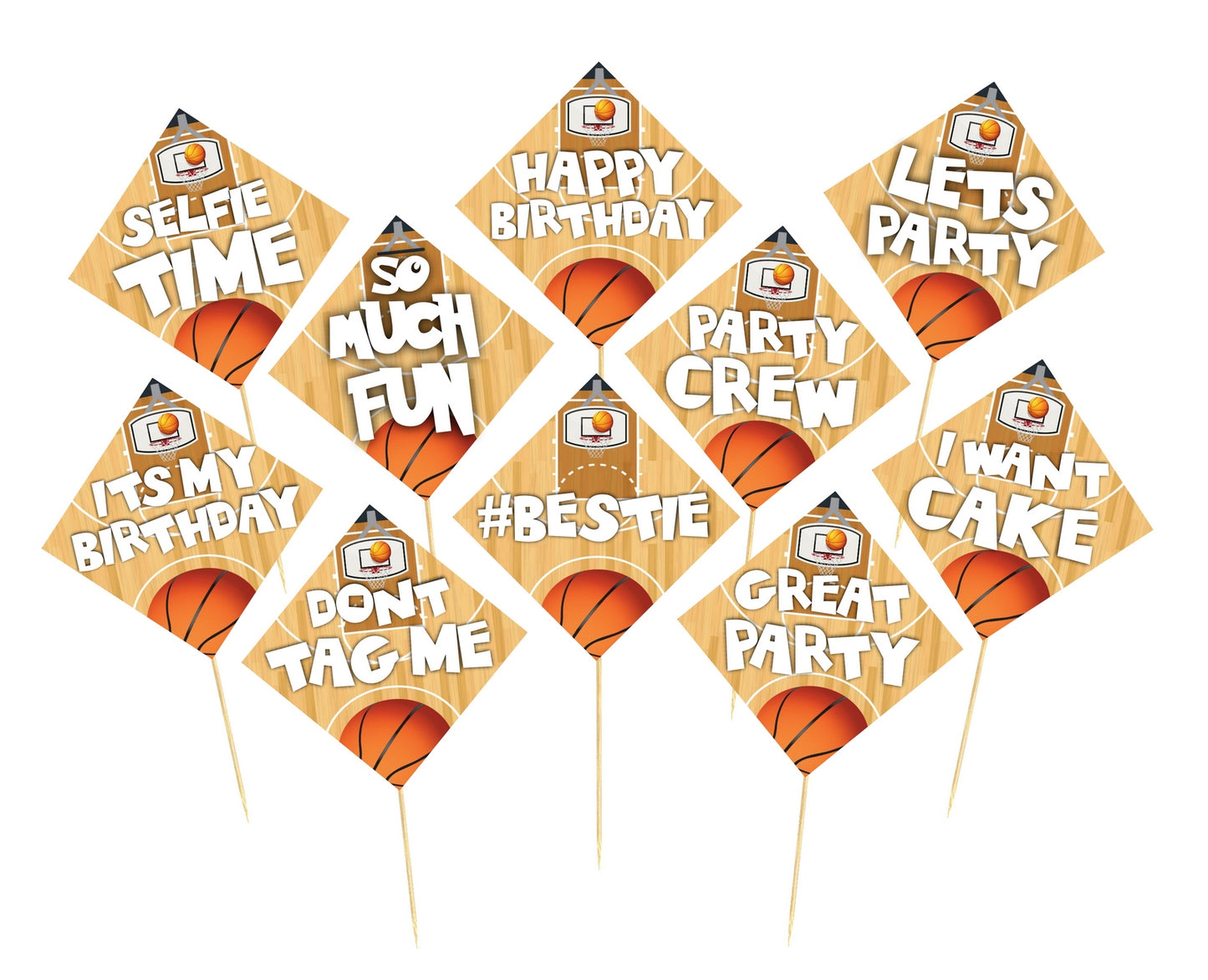 Basket Ball Birthday Photo Booth Party Props Theme Birthday Party Decoration, Birthday Photo Booth Party Item for Adults and Kids