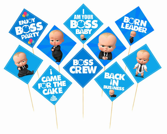 Boss Baby Birthday Photo Booth Party Props Theme Birthday Party Decoration, Birthday Photo Booth Party Item for Adults and Kids