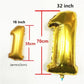 Number 9 Gold Foil Balloon 16 Inches - Balloonistics