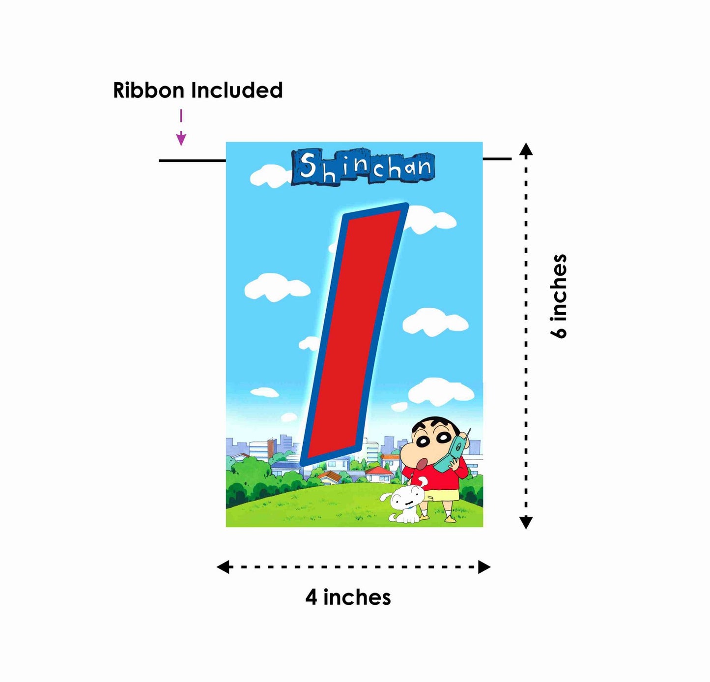 Shinchan Theme I Am Eight 8th Birthday Banner for Photo Shoot Backdrop and Theme Party