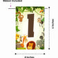 Jungle Theme I Am Seven 7th Birthday Banner for Photo Shoot Backdrop and Theme Party