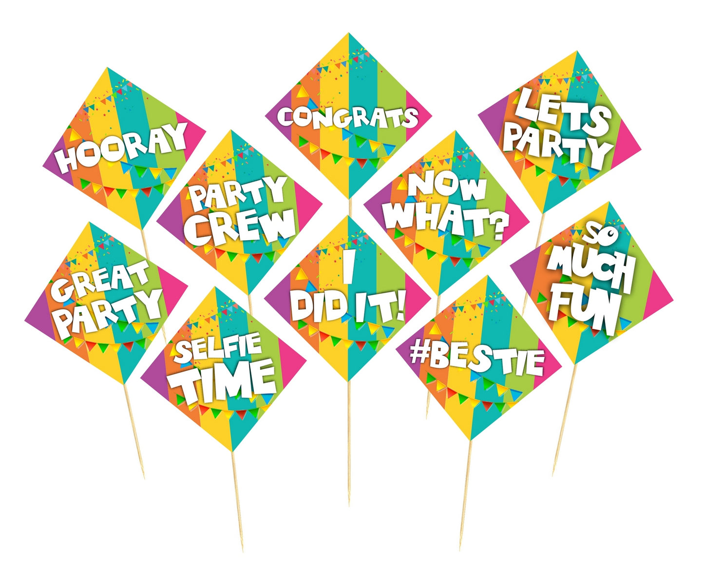Congrats Photo Booth Party Props Theme Party Decoration, Photo Booth Party Item for Adults and Kids
