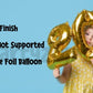 Number 1 Gold Foil Balloon 16 Inches - Balloonistics