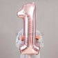 Number 1 Rose Gold Foil Balloon 40 Inches