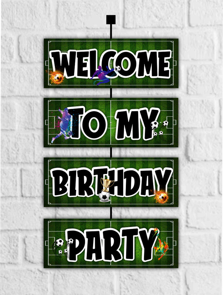 Football Theme Welcome Board Welcome to My Birthday Party Board for Door Party Hall Entrance Decoration Party Item for Indoor and Outdoor 2.3 feet