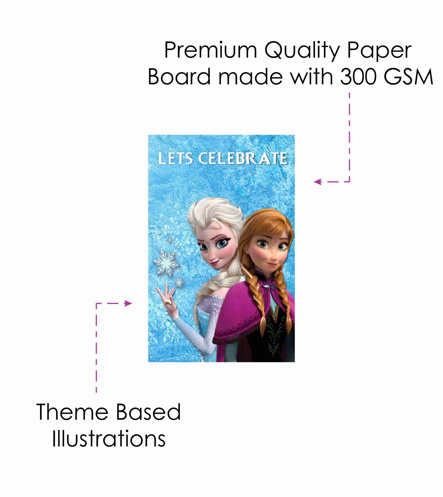 Frozen Theme Children's Birthday Party Invitations Cards with Envelopes - Kids Birthday Party Invitations for Boys or Girls,- Invitation Cards (Pack of 10)
