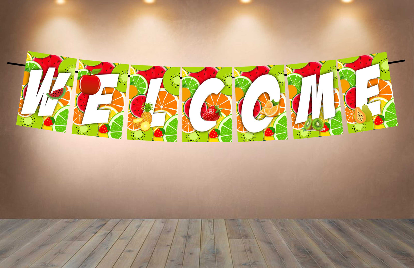 Fruits Theme Welcome Banner for Party Entrance Home Welcoming Birthday Decoration Party Item