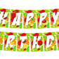 Fruits Theme Happy Birthday Decoration Hanging and Banner for Photo Shoot Backdrop and Theme Party