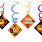 Halloween Ceiling Hanging Swirls Decorations Cutout Festive Party Supplies (Pack of 6 swirls and cutout)