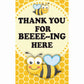 Honey Bee theme Return Gifts Thank You Tags Thank u Cards for Gifts 20 Nos Cards and Glue Dots