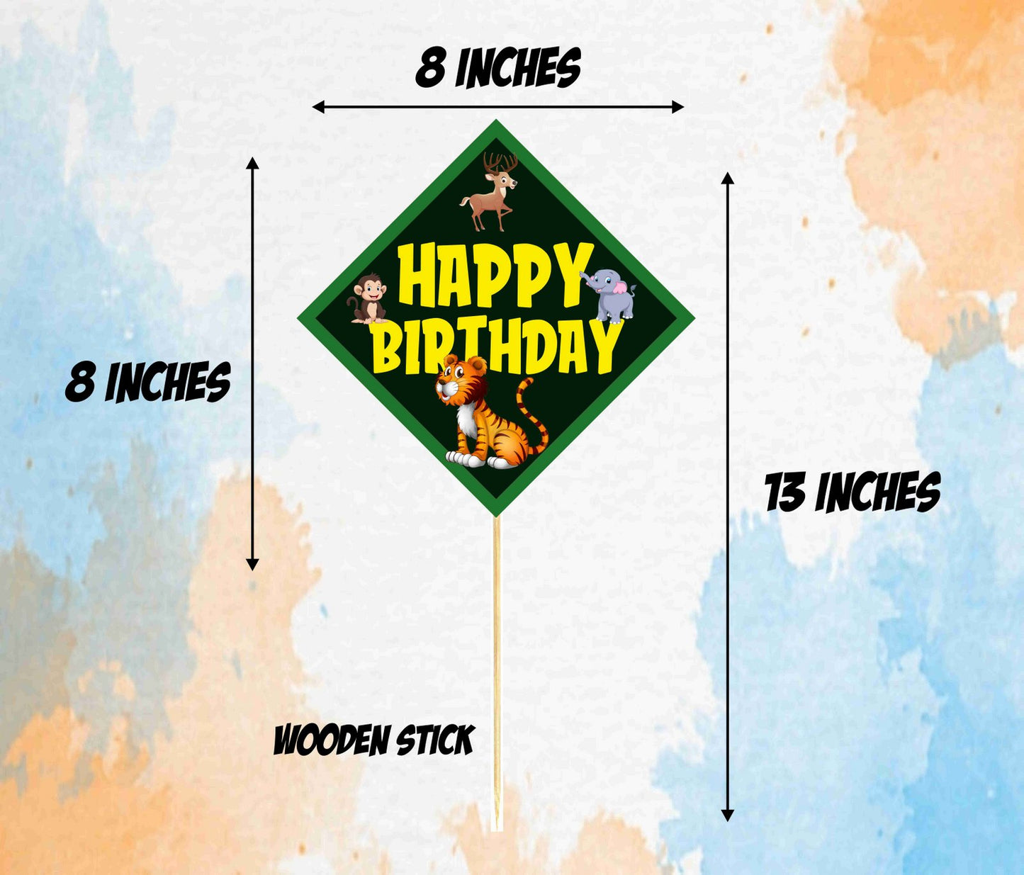 Jungle Theme Birthday Photo Booth Party Props Theme Birthday Party Decoration, Birthday Photo Booth Party Item for Adults and Kids