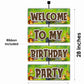 Jungle Animals Theme Welcome Board Welcome to My Birthday Party Board for Door Party Hall Entrance Decoration Party Item for Indoor and Outdoor 2.3 feet