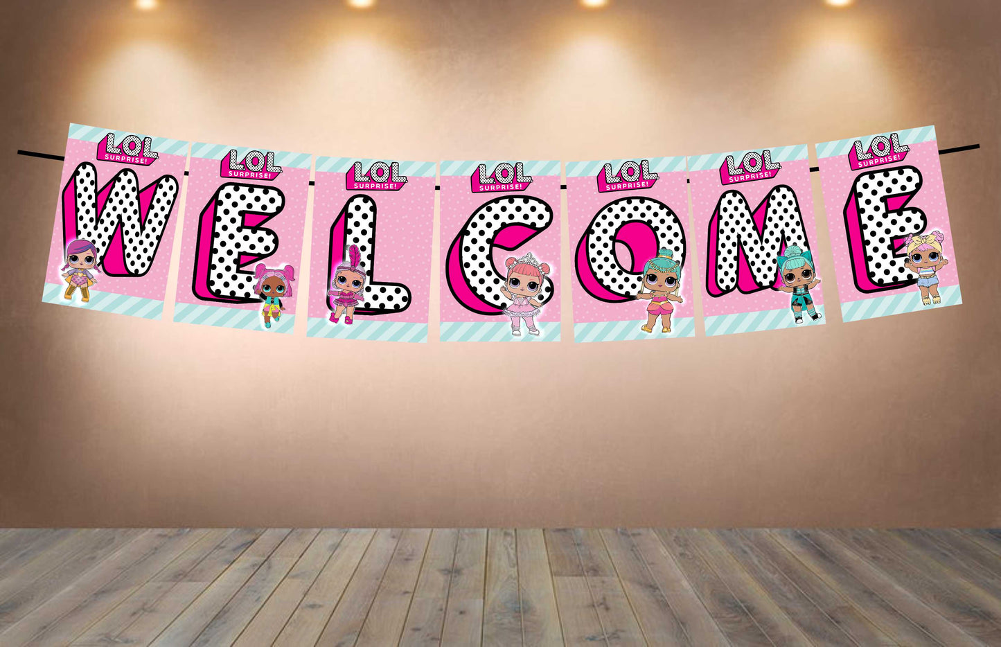 LOL Theme Welcome Banner for Party Entrance Home Welcoming Birthday Decoration Party Item