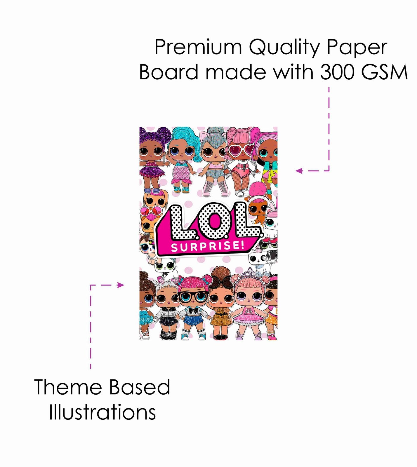 LOL Theme Children's Birthday Party Invitations Cards with Envelopes - Kids Birthday Party Invitations for Boys or Girls,- Invitation Cards (Pack of 10)