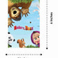 Masha Bear Theme Children's Birthday Party Invitations Cards with Envelopes - Kids Birthday Party Invitations for Boys or Girls,- Invitation Cards (Pack of 10)