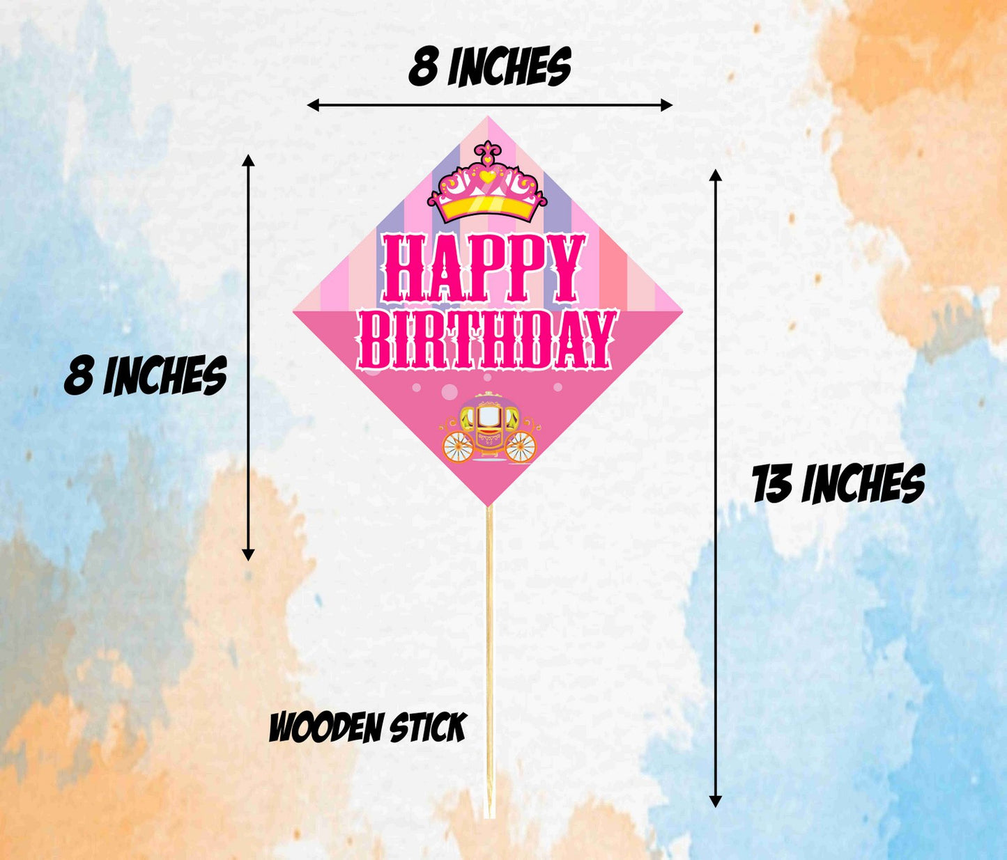 Princess Theme Birthday Photo Booth Party Props Theme Birthday Party Decoration, Birthday Photo Booth Party Item for Adults and Kids