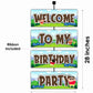 Shinchan Theme Welcome Board Welcome to My Birthday Party Board for Door Party Hall Entrance Decoration Party Item for Indoor and Outdoor 2.3 feet
