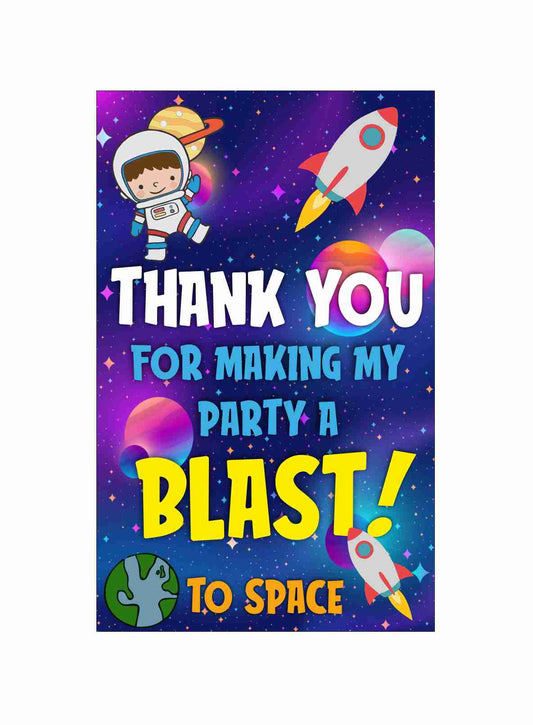 Space theme Return Gifts Thank You Tags Thank u Cards for Gifts 20 Nos Cards and Glue Dots