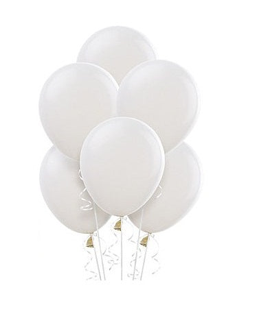 White Balloon Pack of 25 for birthday decoration, Anniversary Weddings Engagement, Baby Shower, New Year decoration, Theme Party balloons
