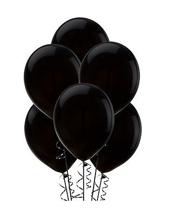 Metallic Black Balloon Pack of 25 for birthday decoration, Anniversary Weddings Engagement, Baby Shower, New Year decoration, Theme Party balloons