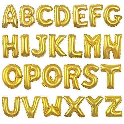 Alphabet C Gold Foil Balloon 16 Inches