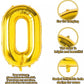 Alphabet F Gold Foil Balloon 16 Inches