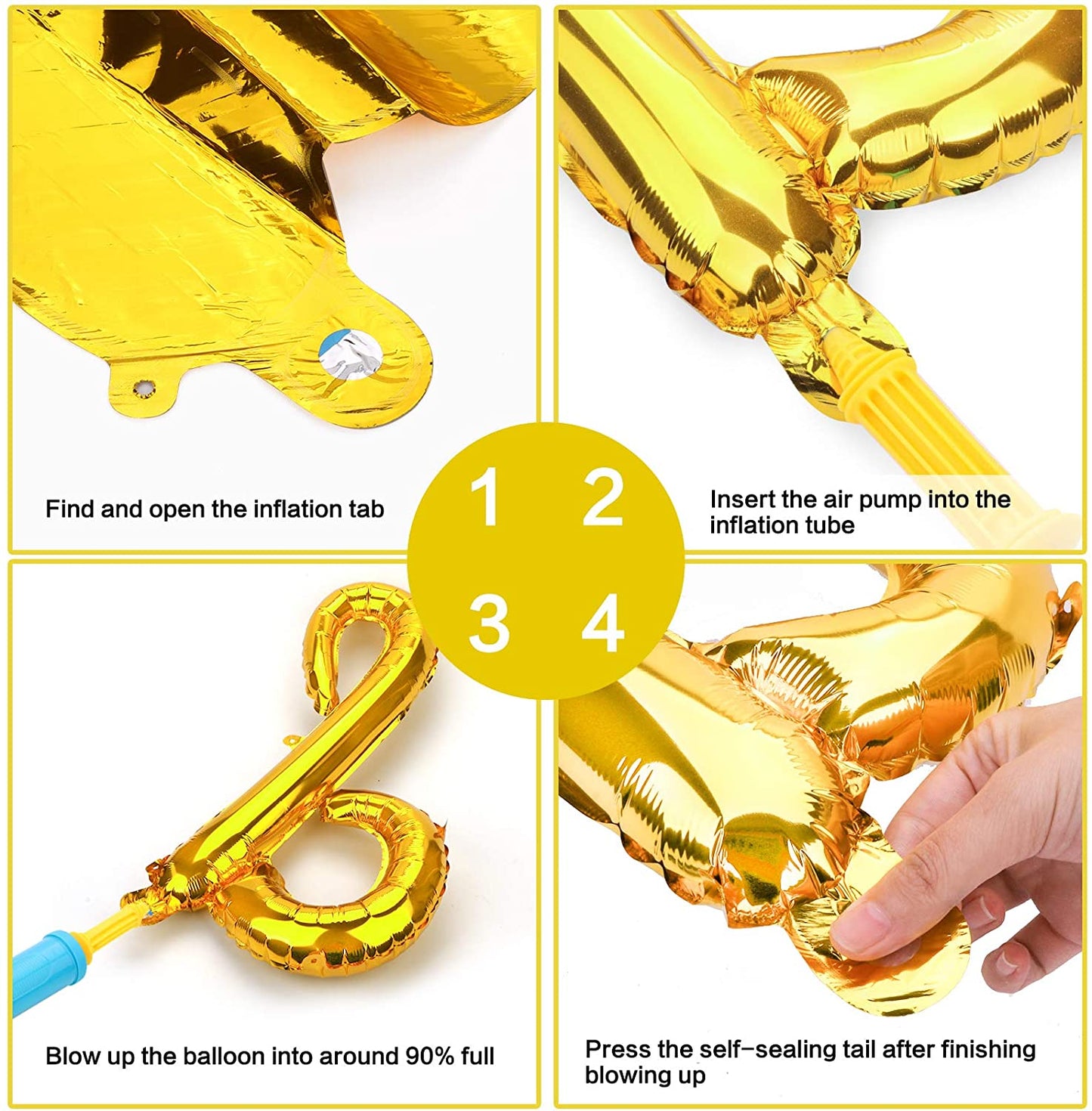 Alphabet S Gold Foil Balloon 16 Inches